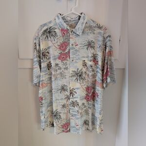 Faherty Pink and Blue Casual Button Down Shirt